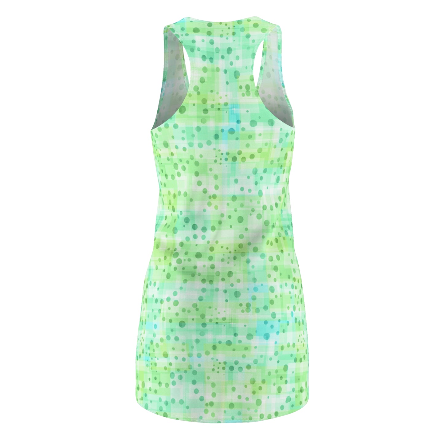 Grün Geometrie Racerback Kleid – Lässiges Sommerkleid