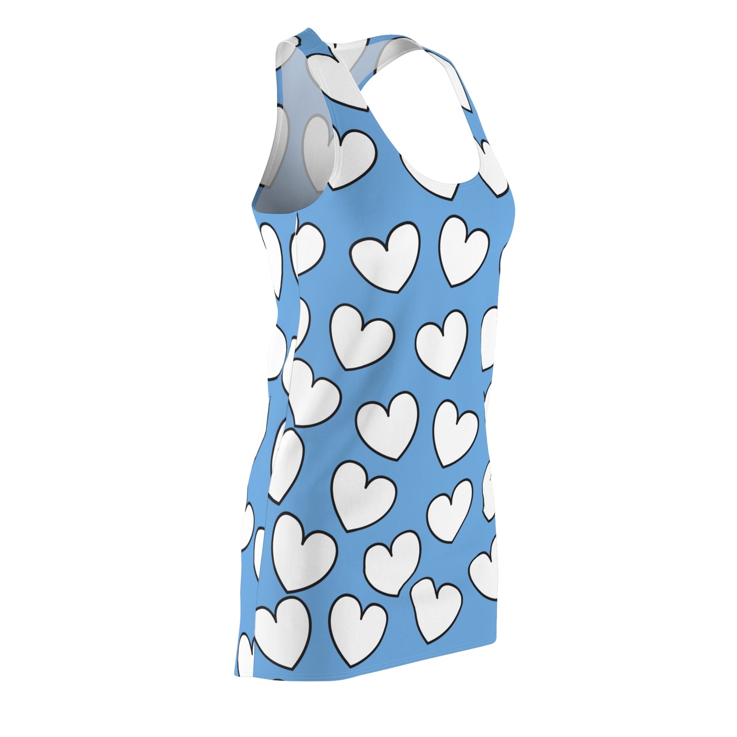 Racerback Kleid mit Herzmuster – Verspieltes Sommerkleid