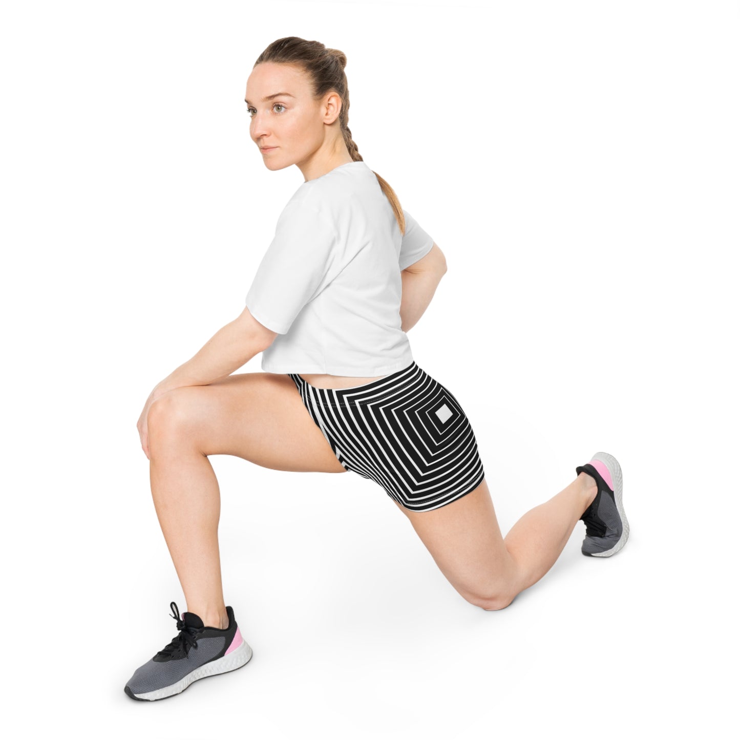 Damen Shorts Optische Illusion Fitness Sommer Freizeit