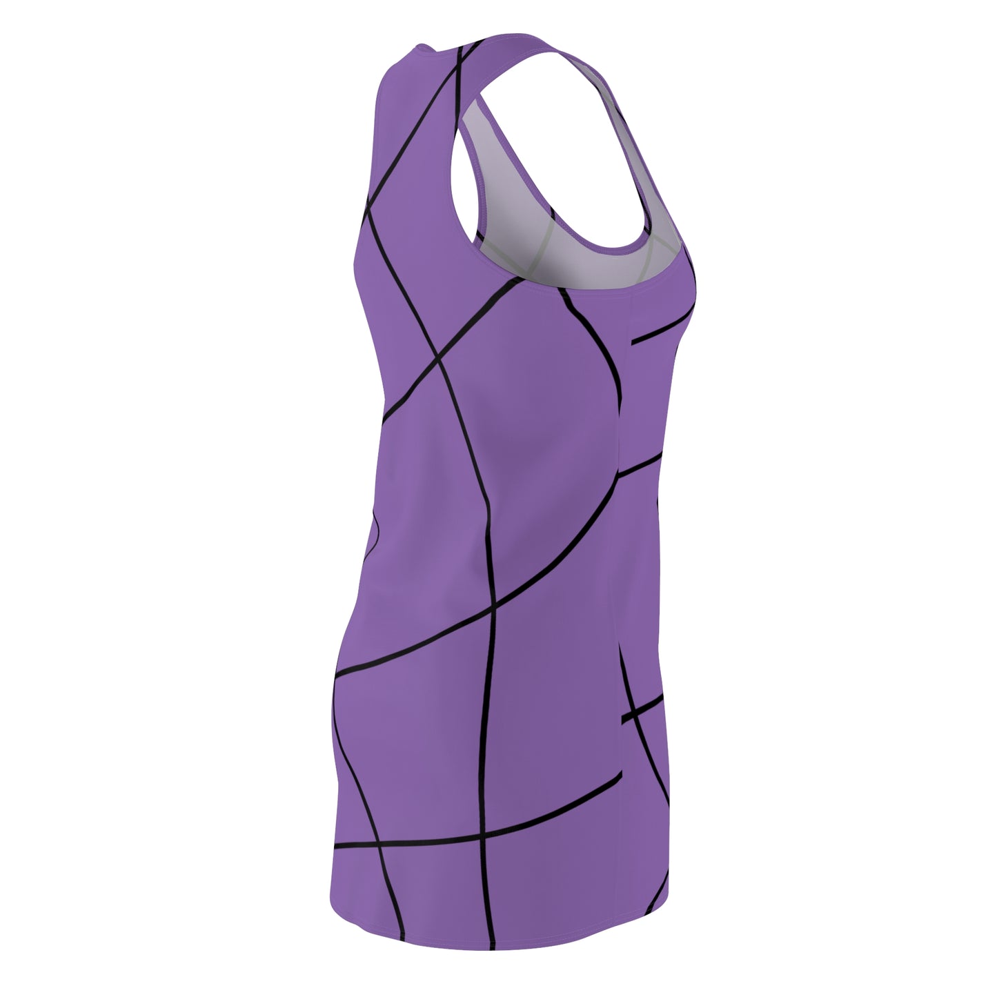 Abstrakt Linien Racerback Kleid – Modernes Sommerkleid
