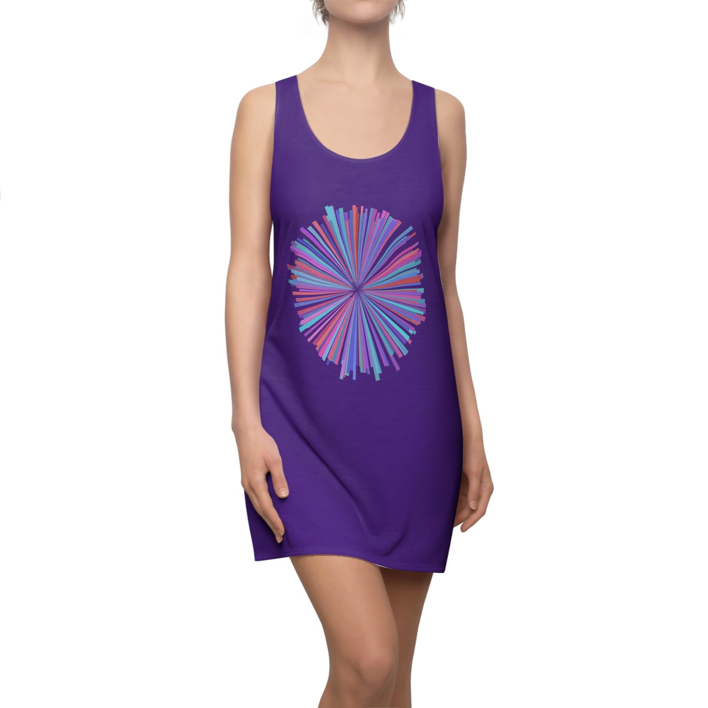 Racerback Kleid mit Aquarell-Muster – Lilanes Sommerkleid, elegant & leicht