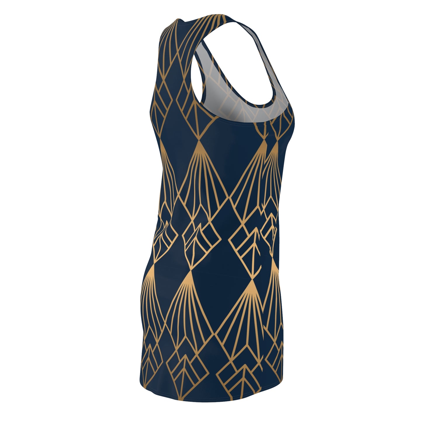 Luxury Racerback Dress mit Art Deco Muster für Damen