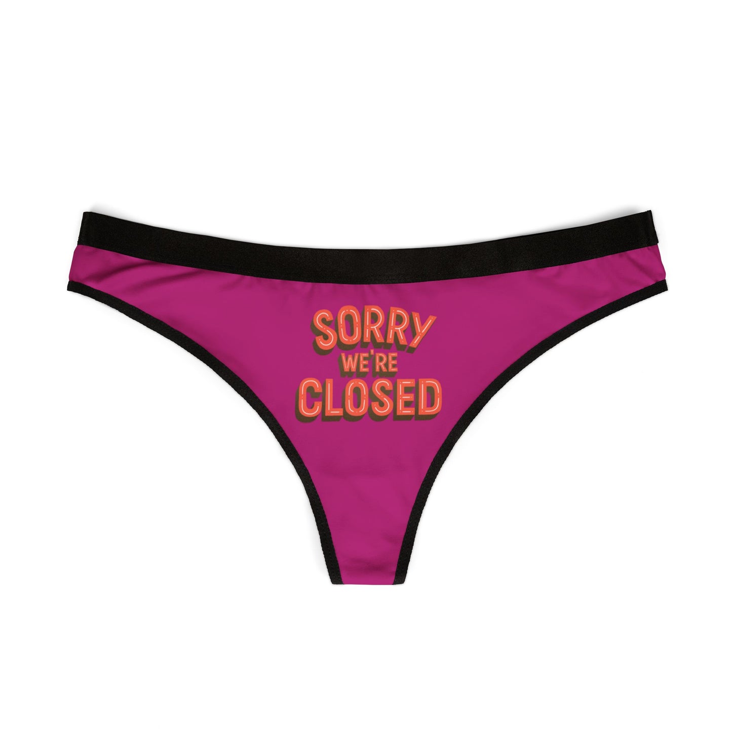 Damen Thong Unterwäsche Sorry Closed Lustige Slips MauserDesign