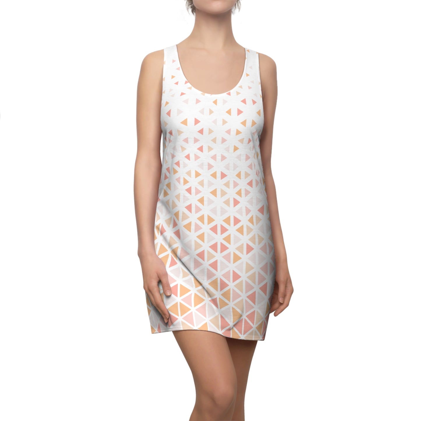 Buntes Dreieck Racerback Kleid – Trendige Sommer Damenmode