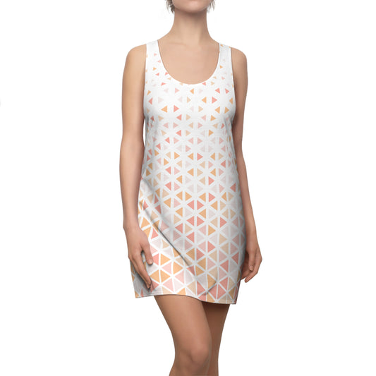 Buntes Dreieck Racerback Kleid – Trendige Sommer Damenmode