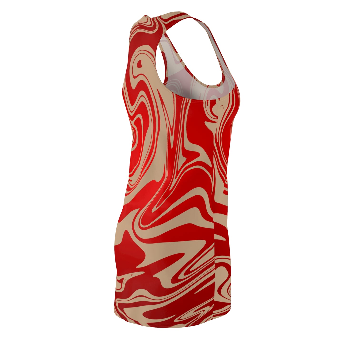 Rot Marmor Racerback Kleid – Trendiges Sommerkleid