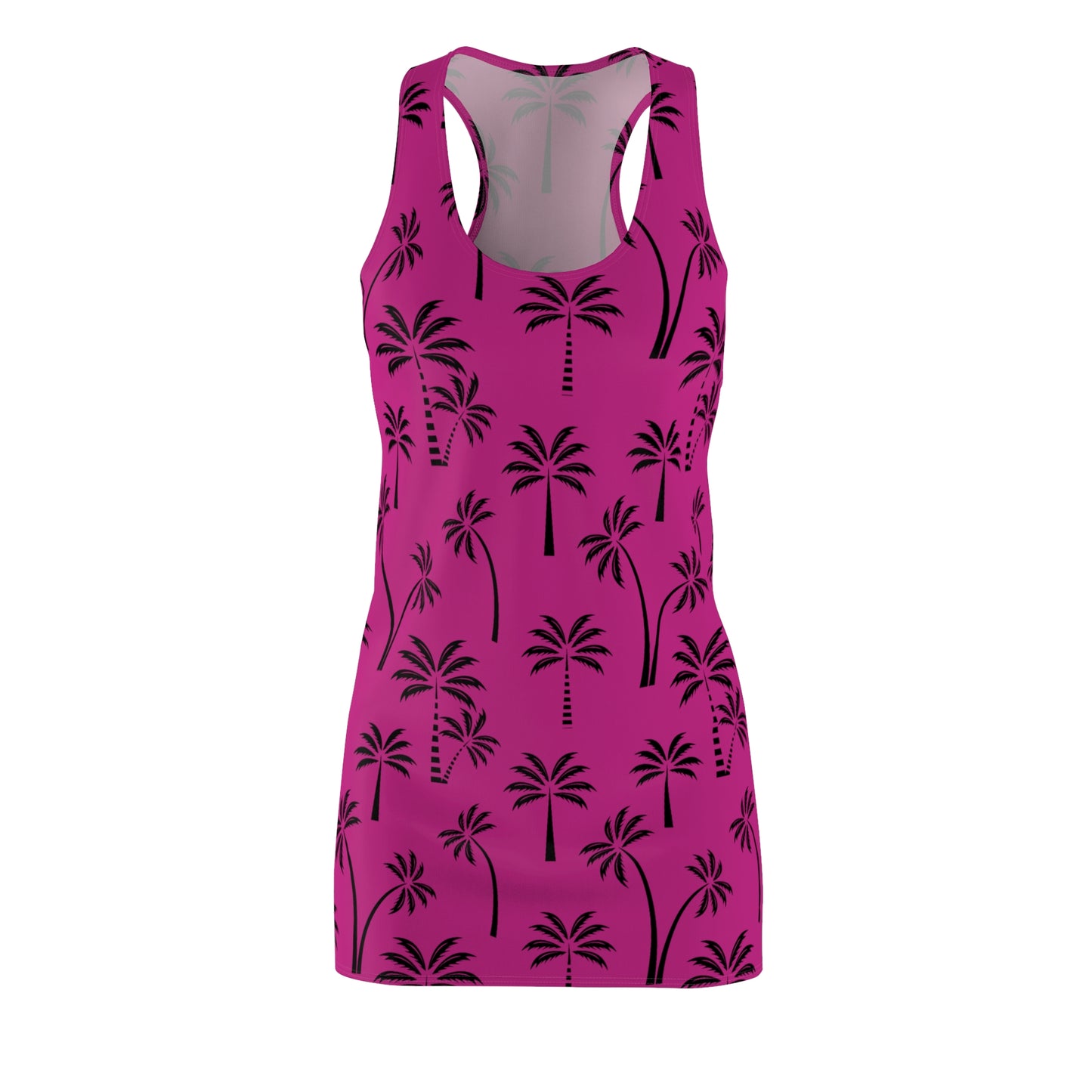 Pink Palmen Racerback Kleid – Leichtes Sommerkleid