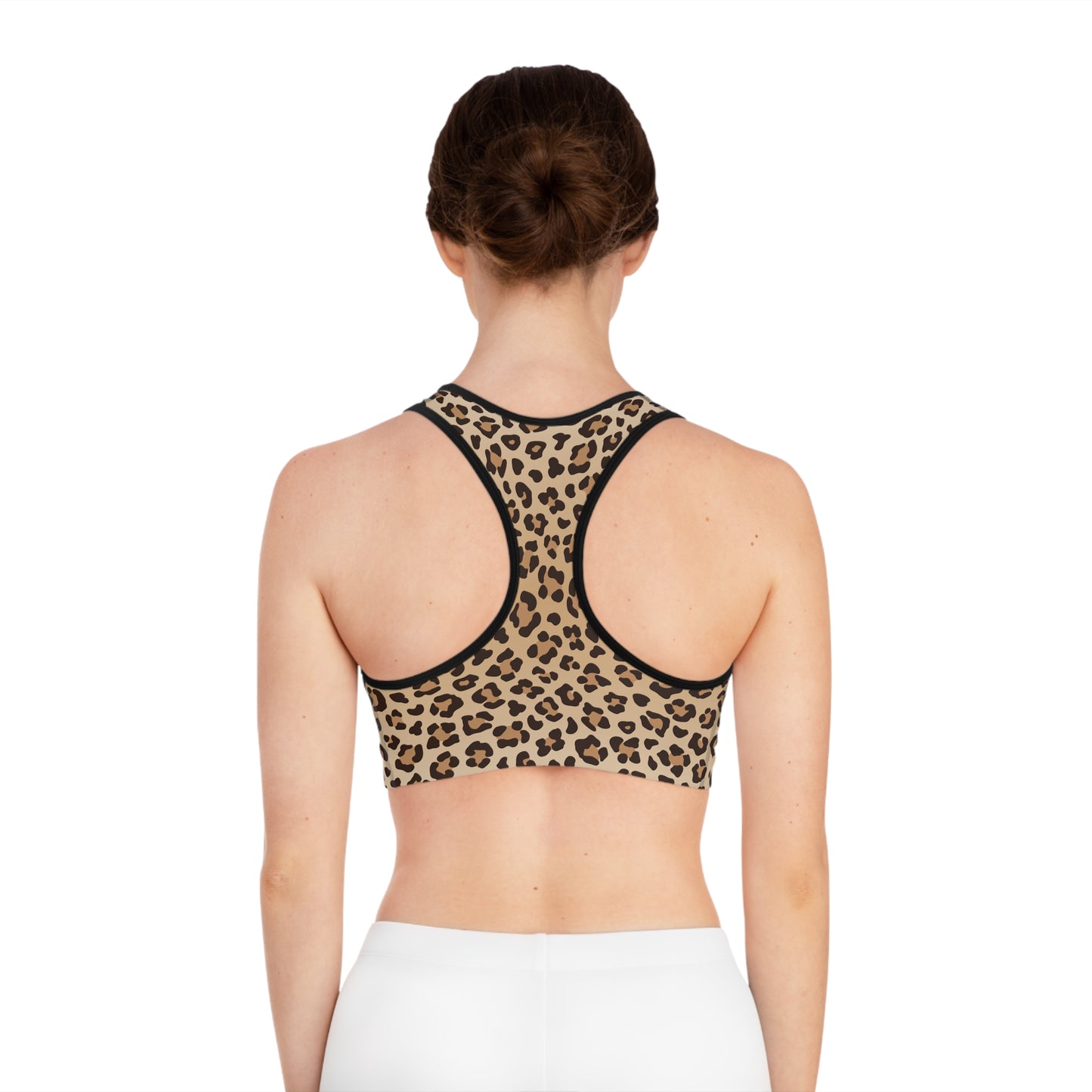 Damen Sport BH Leoparden Print Atmungsaktiv Fitness Activewear