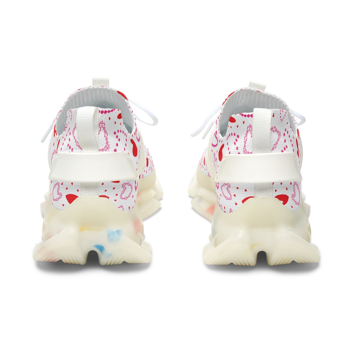 Damen Sneaker mit Herzmuster – Stylische Sportschuhe