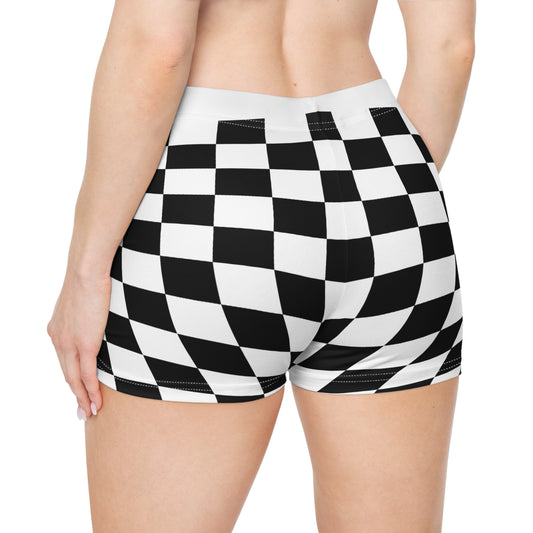 Damen Shorts Karo Muster Sportlich Sommer Bequem Activewear