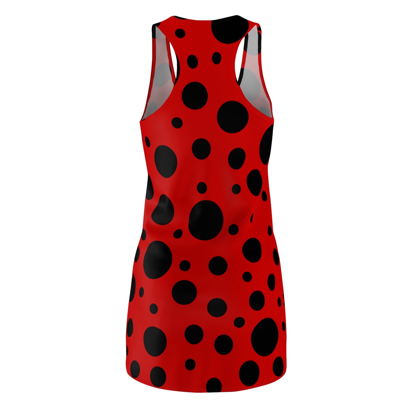 Punkte Racerback Kleid – Rot Schwarz Sommer Damenmode