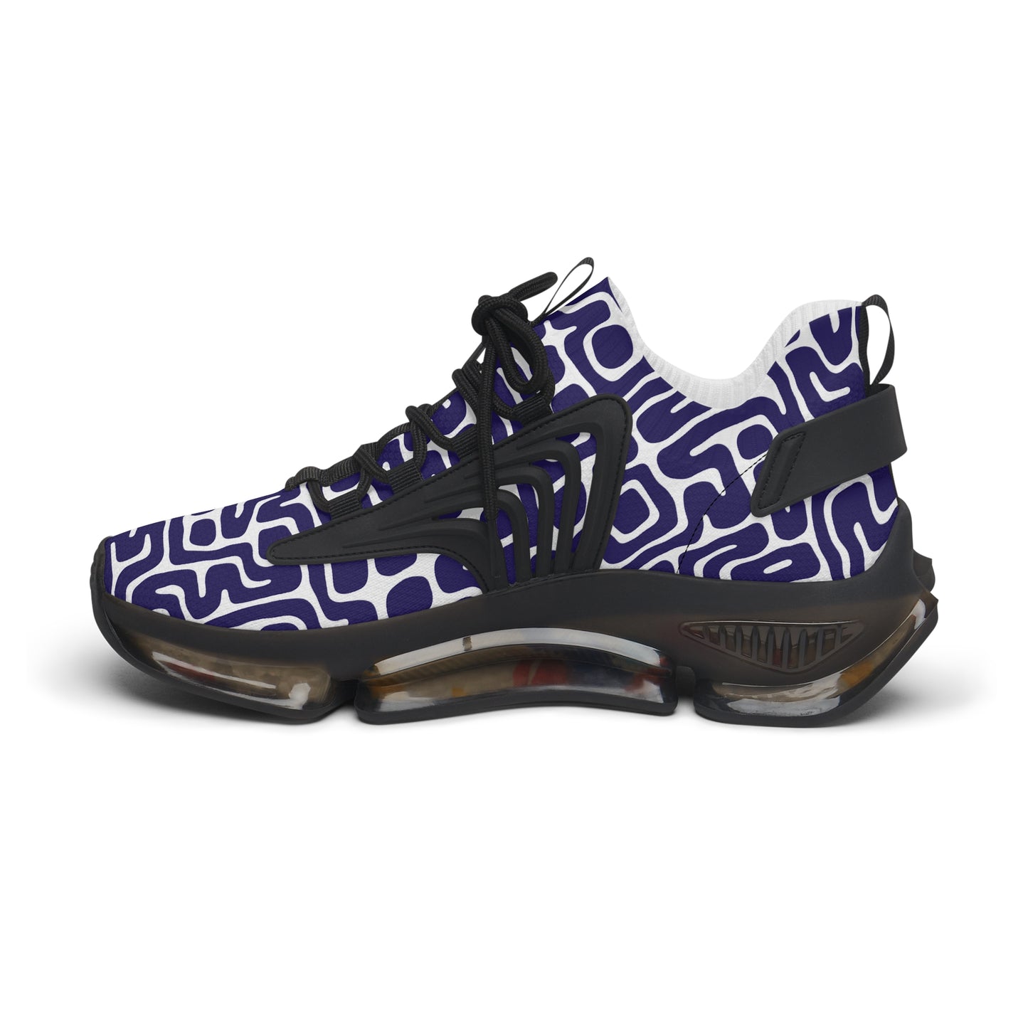 Damen Sneaker Blau Weiß Modern Design Atmungsaktiv