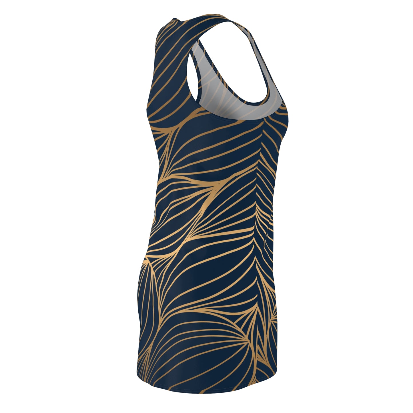 Elegant Racerback Dress mit Abstraktem Linienmuster für Damen