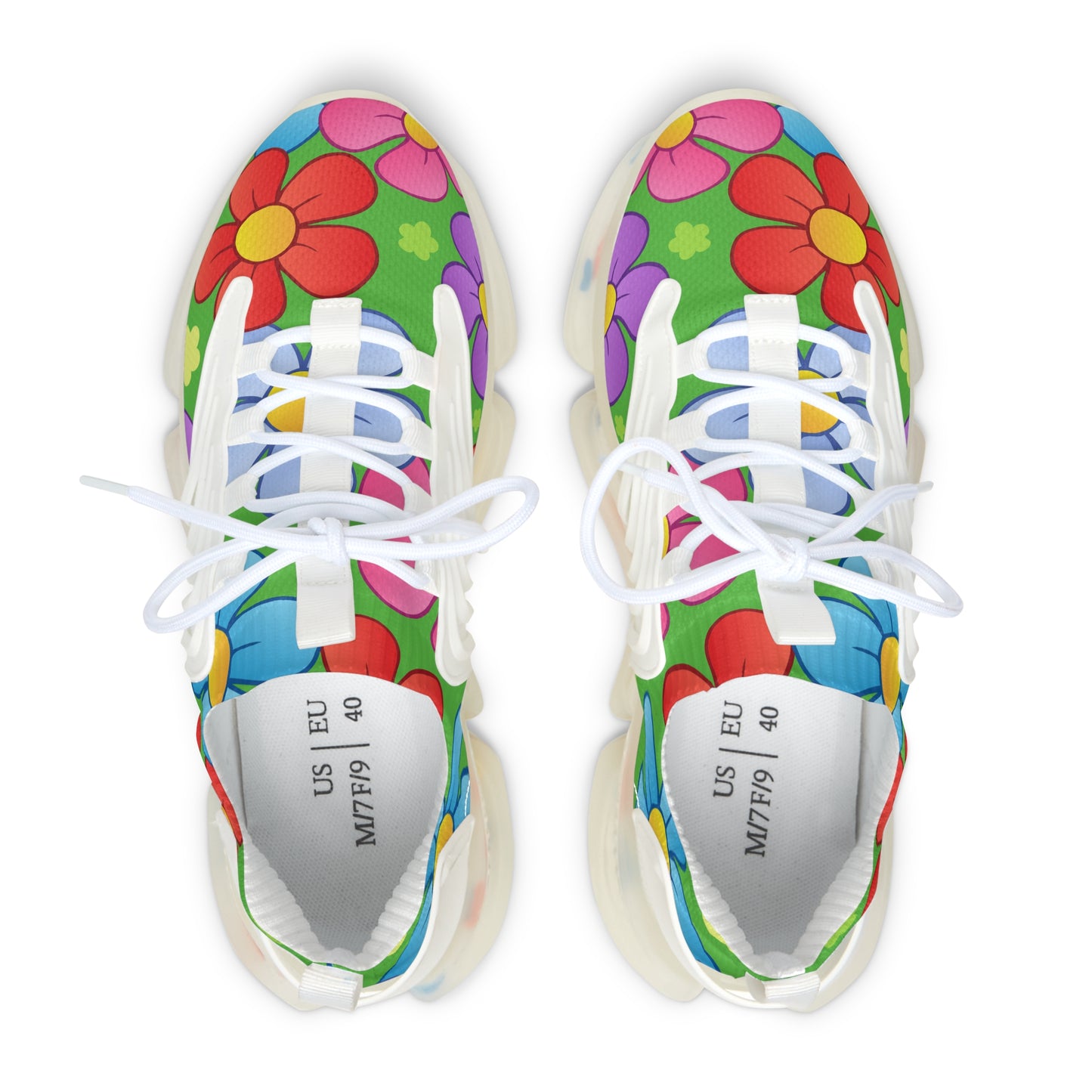 Bunte Damen Sneaker mit Blumenmuster – Stylische Sportschuhe
