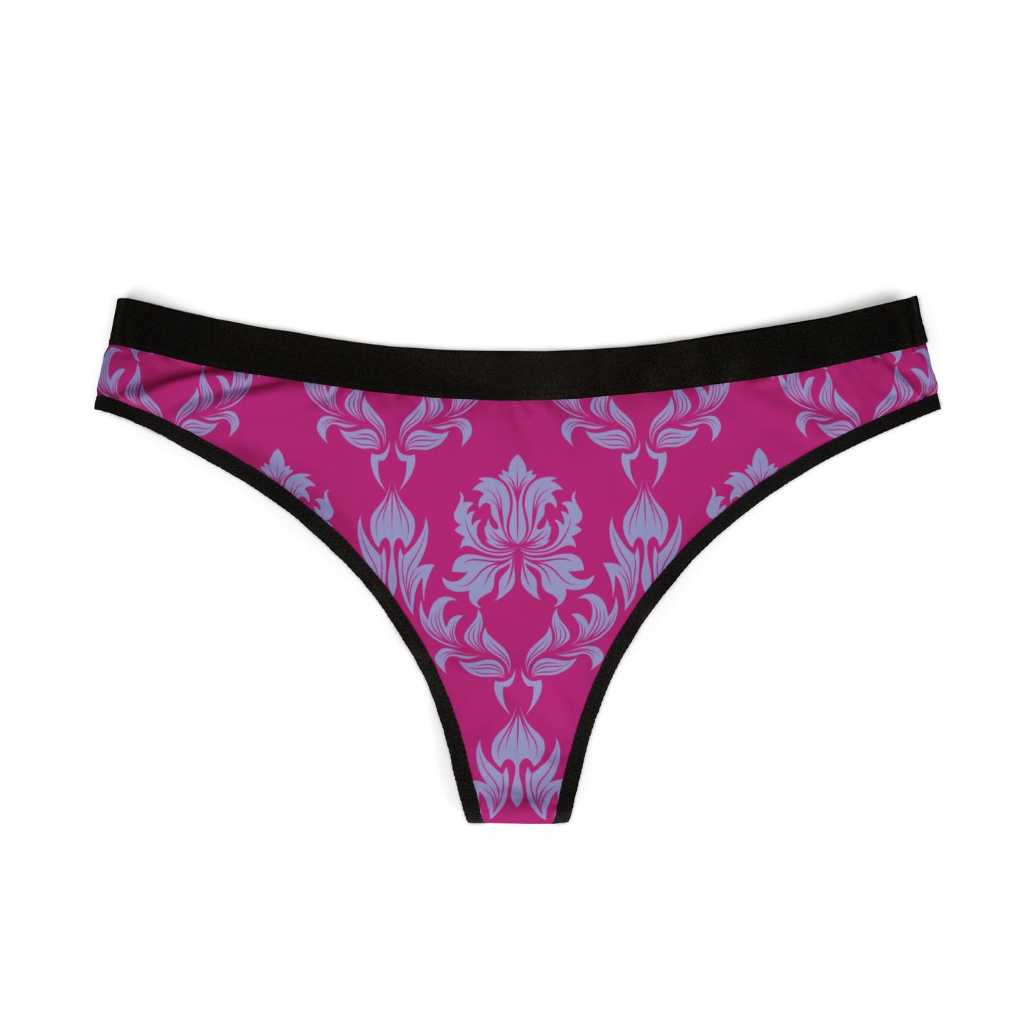 Damen Thong Unterwaesche Bequeme Atmungsaktive Slips mit Blumendruck