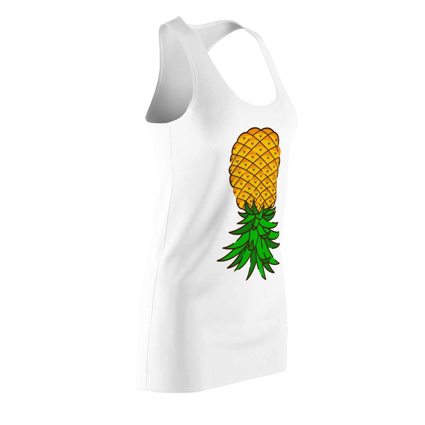 Damen Kleid Ananas Print Racerback Sommer Strand Freizeit