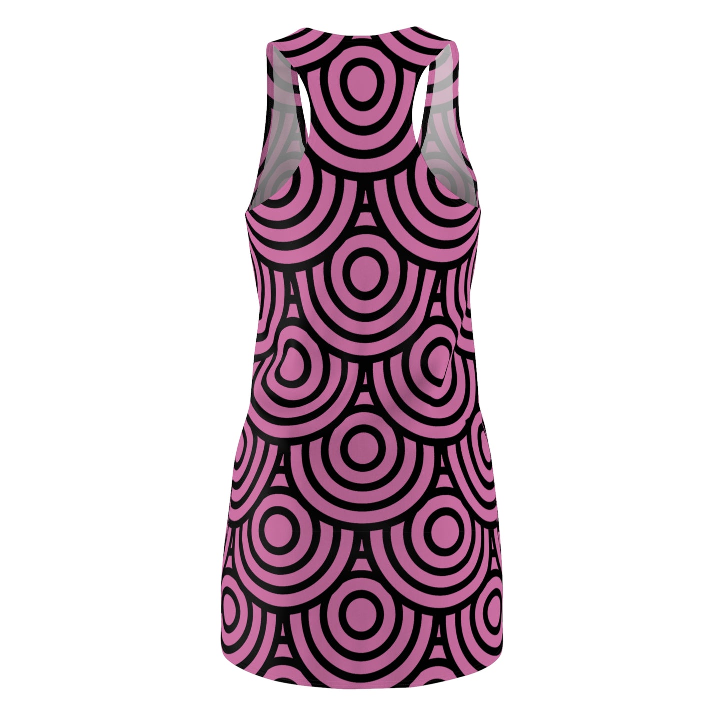 Rosanes Kreis Muster Racerback Kleid – Modern & Stilvoll