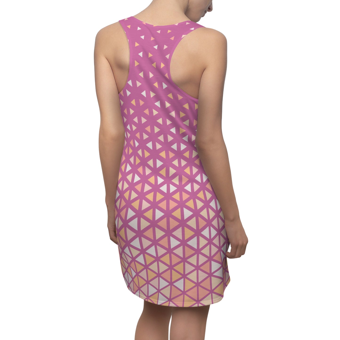 Buntes Dreieck Racerback Kleid – Trendige Sommer Damenmode