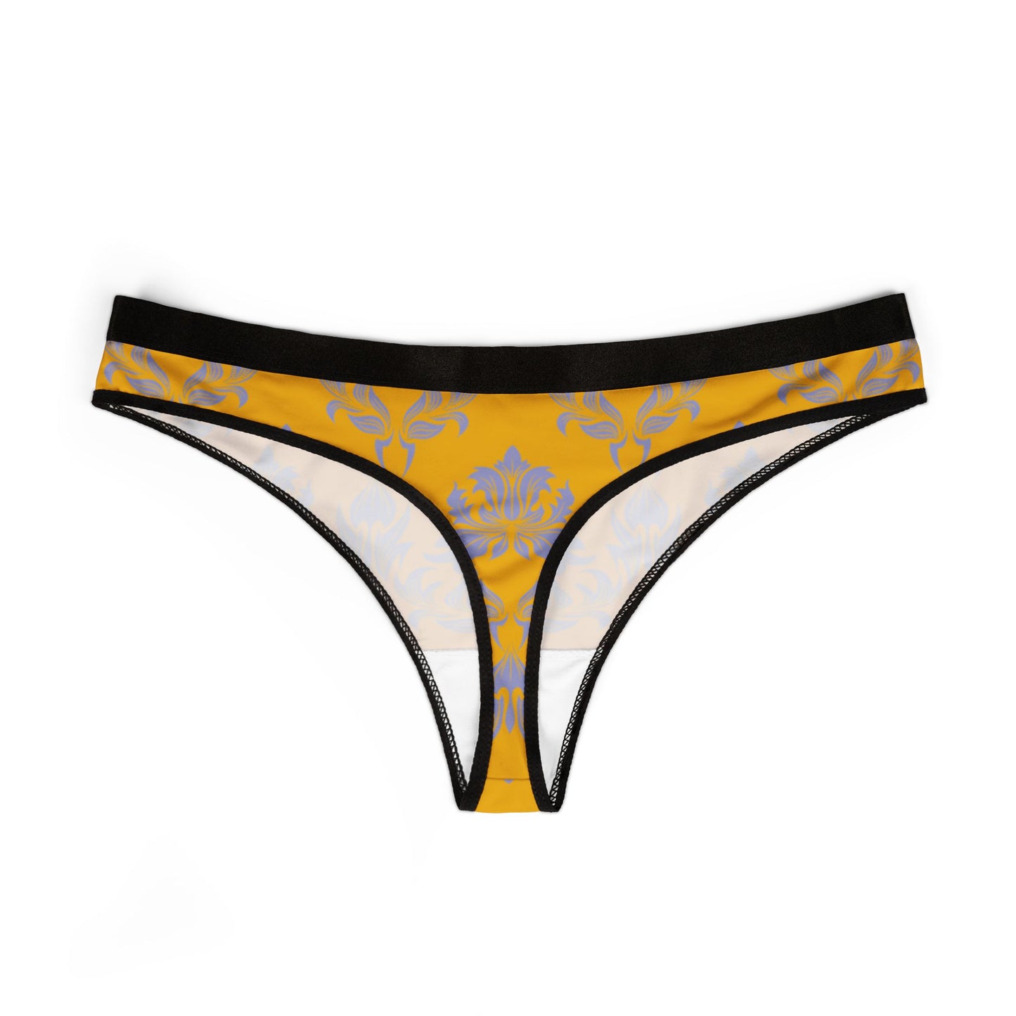 Damen Thong Unterwaesche Bequeme Atmungsaktive Slips mit Blumendruck