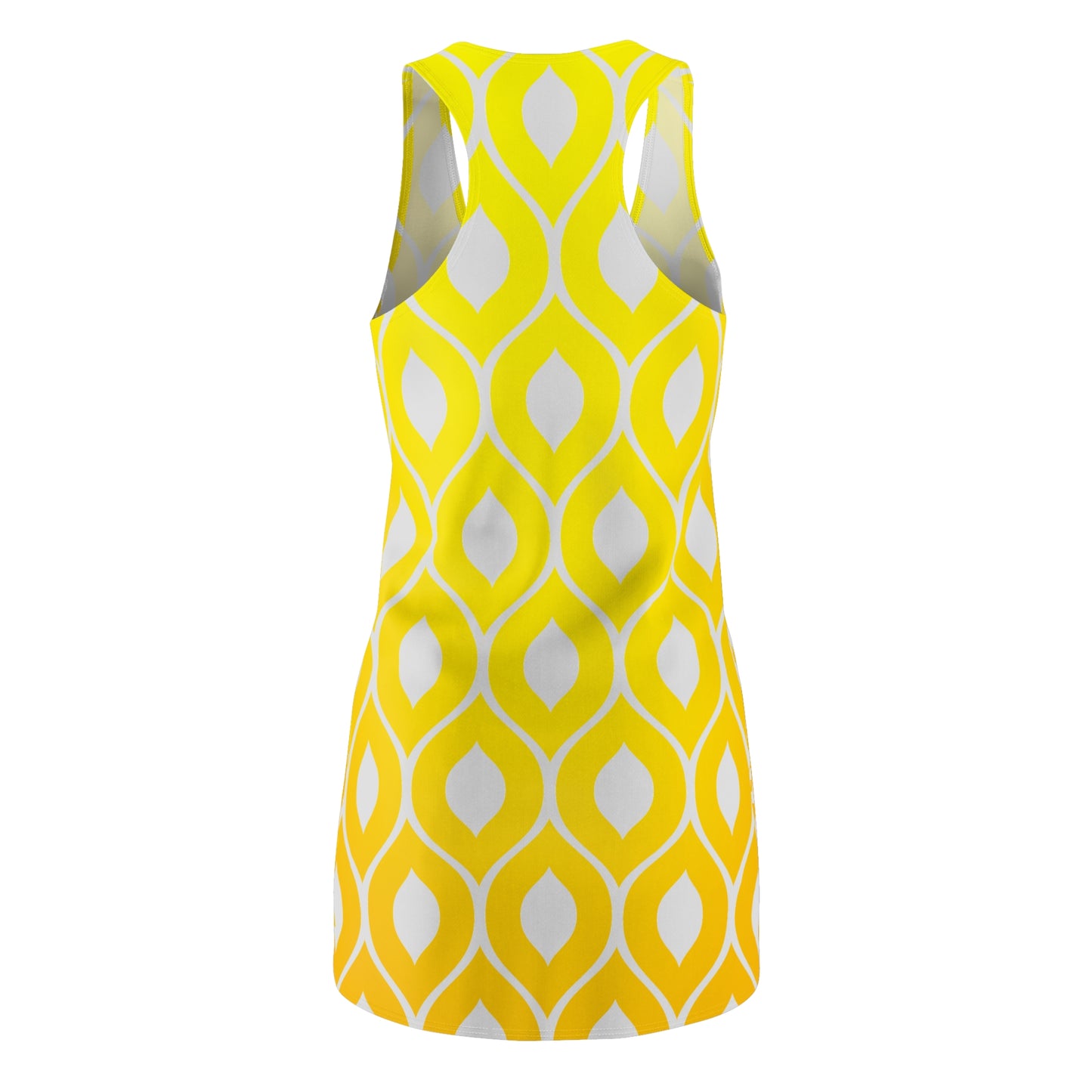 Gelb Geometrie Racerback Kleid – Stylische Sommer Damenmode