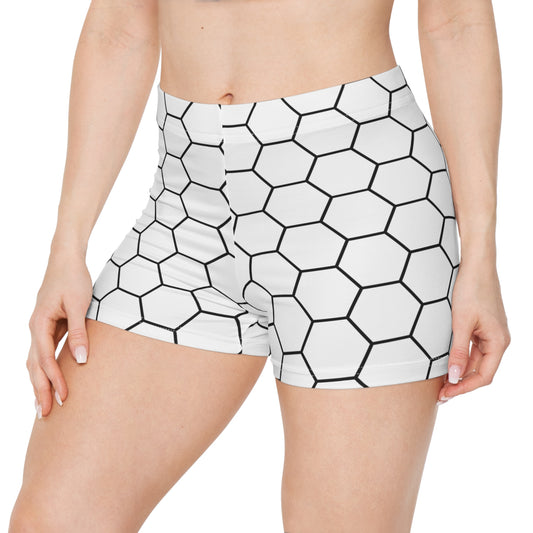 Damen Shorts Wabenmuster Stilvoll Activewear Sommer Freizeit