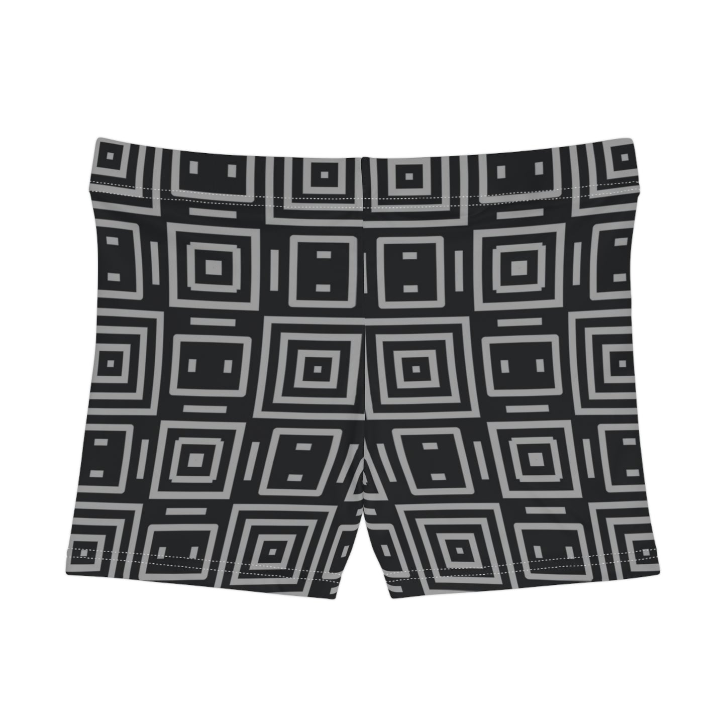 Damen Shorts Futuristisches Quadrat Design Trendy Bequem Einzigartig