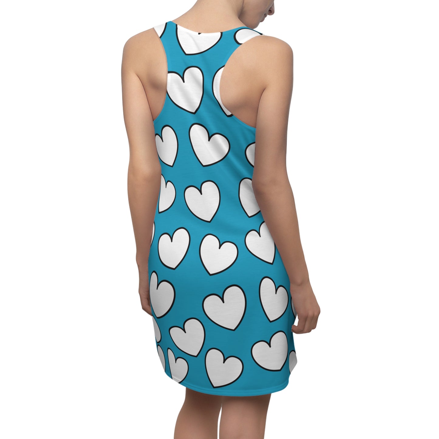 Racerback Kleid mit Herzmuster – Verspieltes Sommerkleid