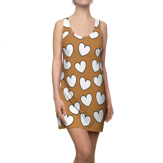 Racerback Kleid mit Herzmuster – Verspieltes Sommerkleid
