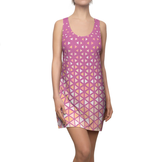 Buntes Dreieck Racerback Kleid – Trendige Sommer Damenmode