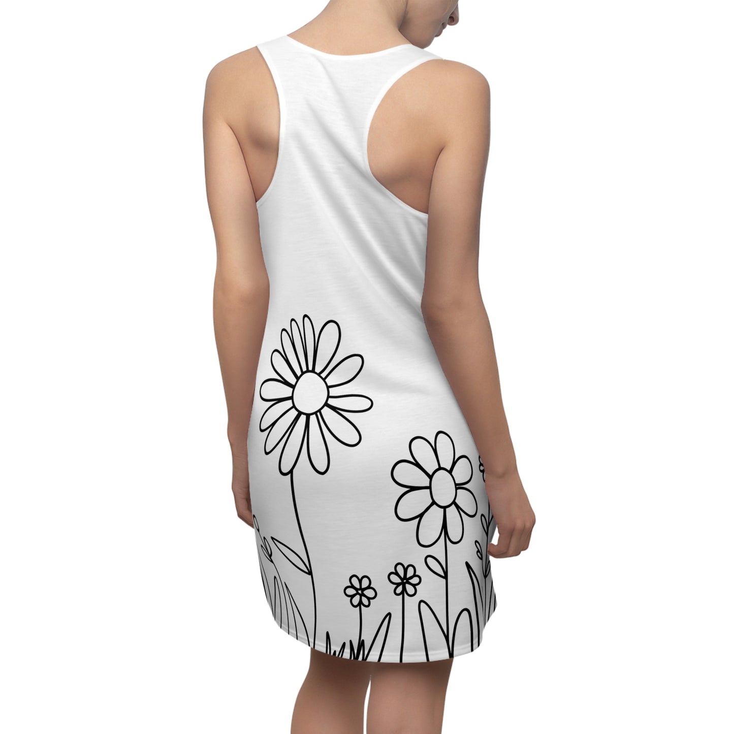 Damen Kleid Floral Garden Racerback Sommer Freizeit Strand