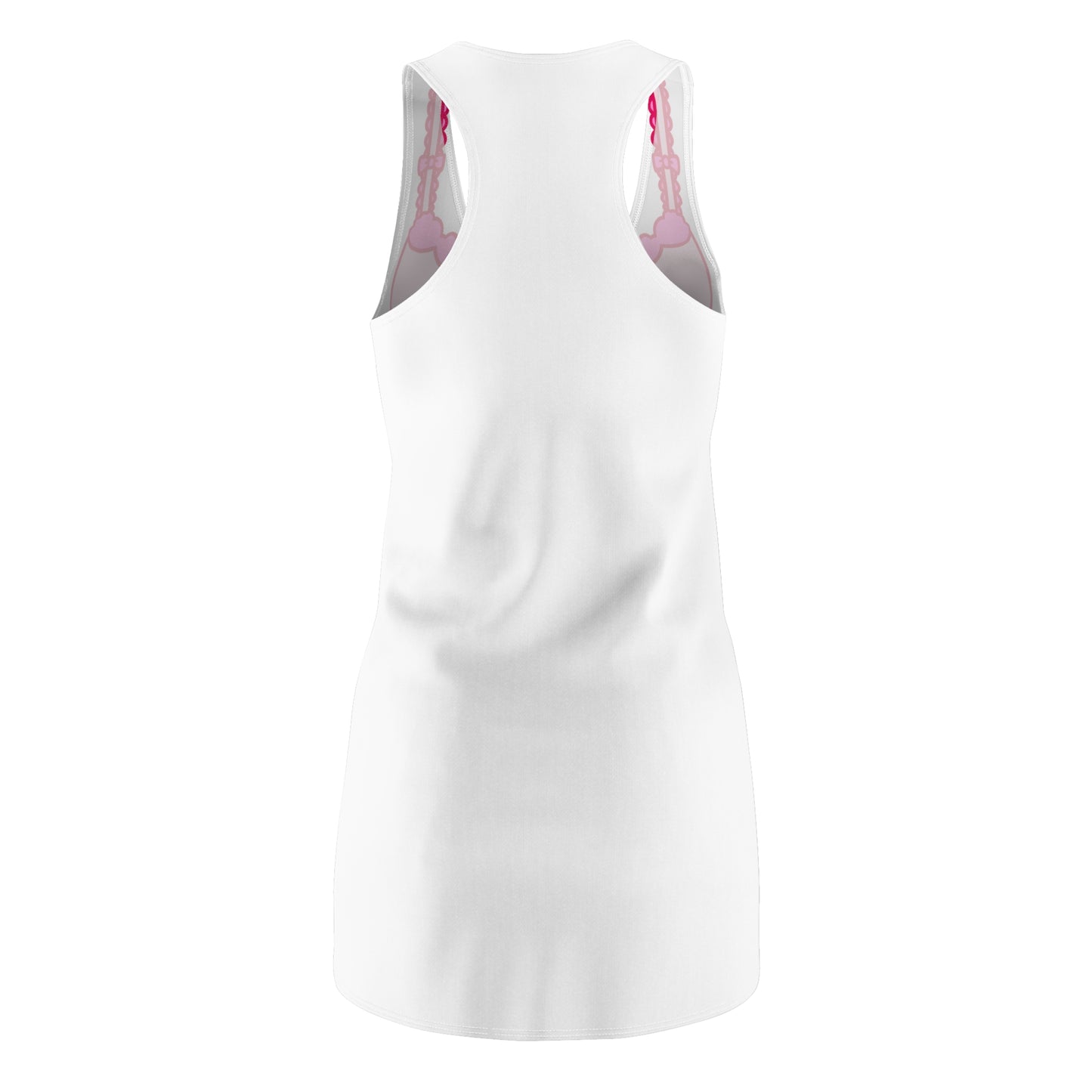 Racerback Kleid mit BH-Print – Weißes Damen Sommerkleid, Sexy Freizeitlook