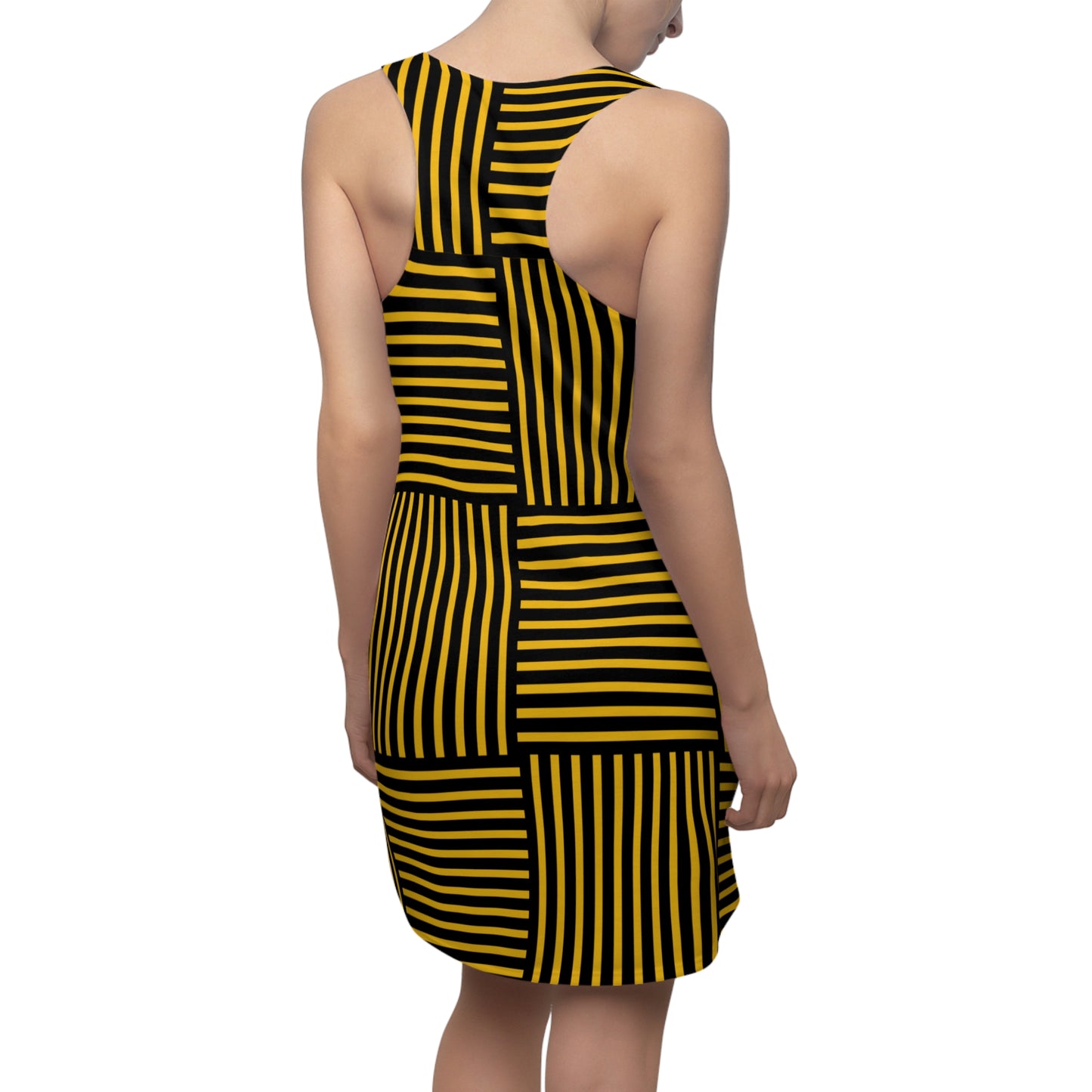 Streifen Racerback Kleid – Modernes Sommerkleid