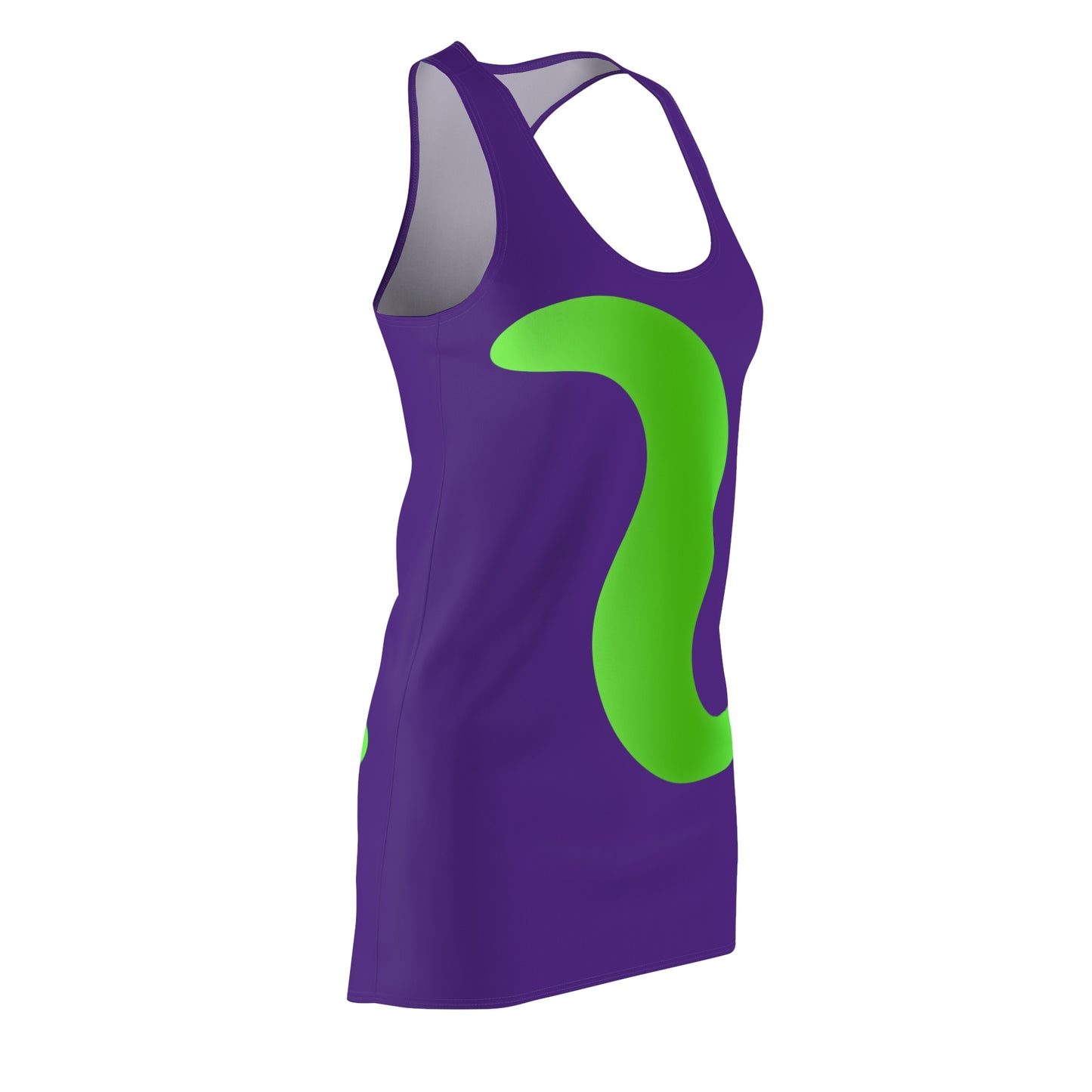 Lila Grün Abstrakt Racerback Kleid – Stylishes Sommerkleid