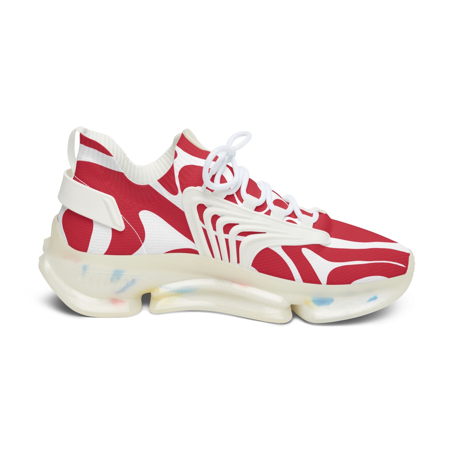 MauserDesign Damen Sneaker Rot Mesh Atmungsaktiv Bequeme Turnschuhe