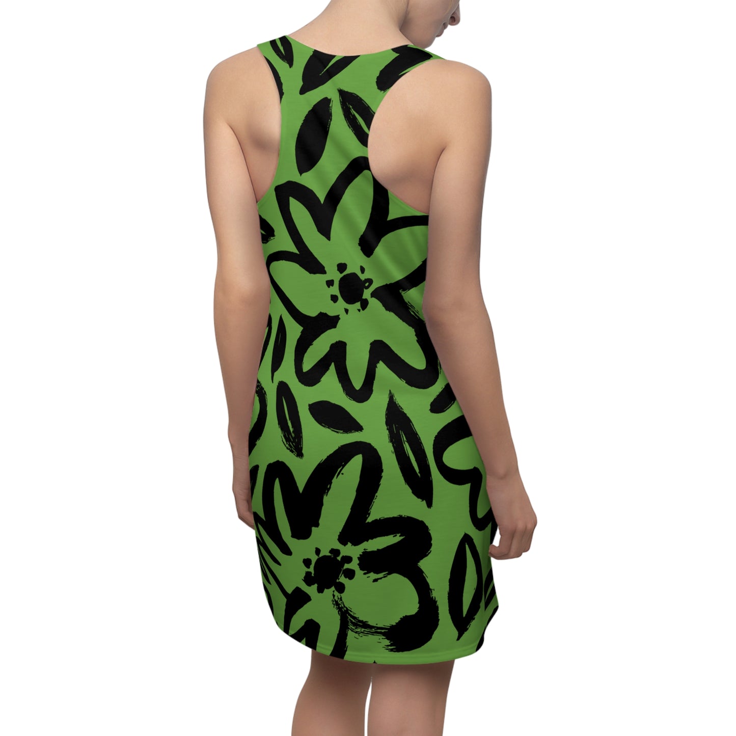 Racerback Kleid Damen Blumenmuster – Sommerkleid Strandkleid