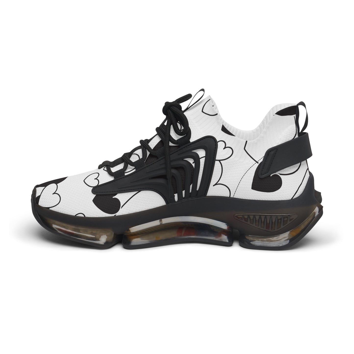 Damen Sneaker mit Herzmuster – Stylische Sportschuhe