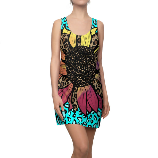 Sonnenblume Racerback Kleid – Leicht & Stylisch Leopardenmuster Leopard