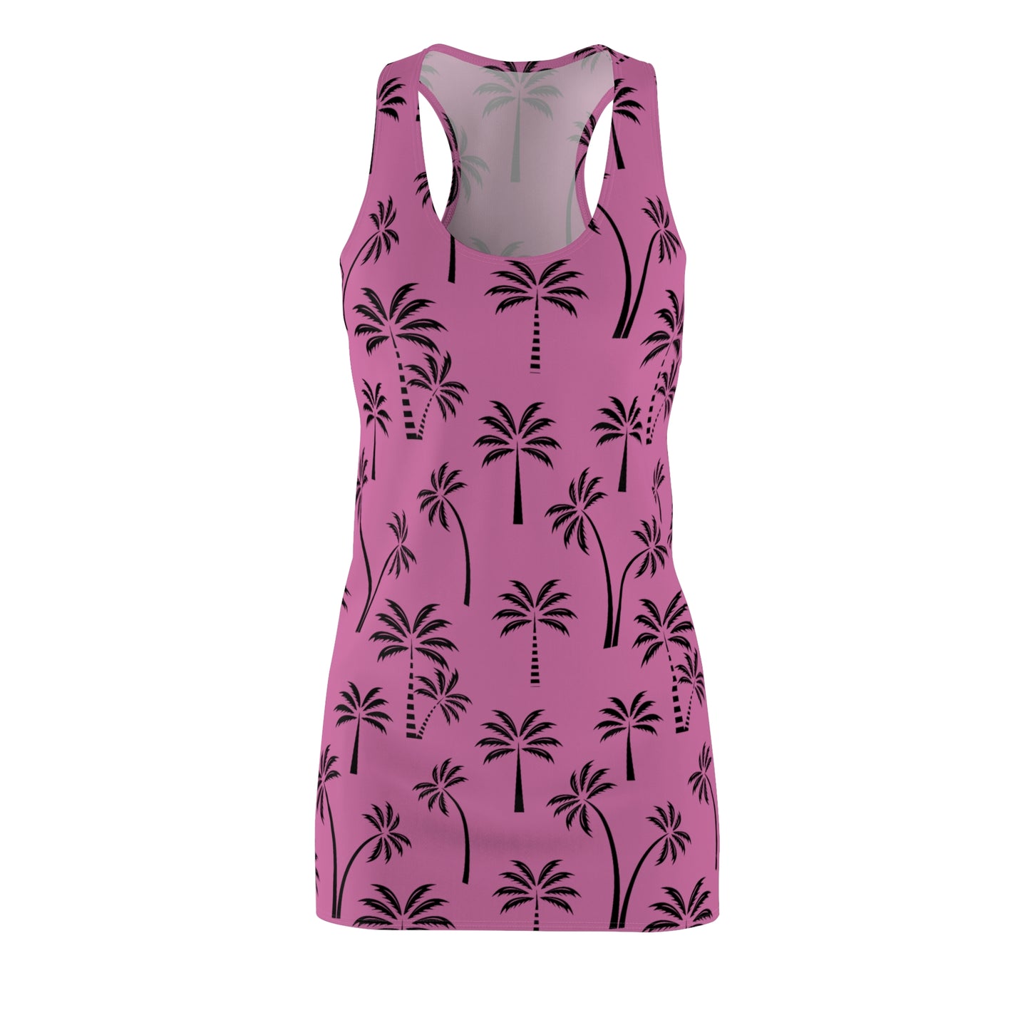 Rosa Palmen Racerback Kleid – Leichtes Sommerkleid