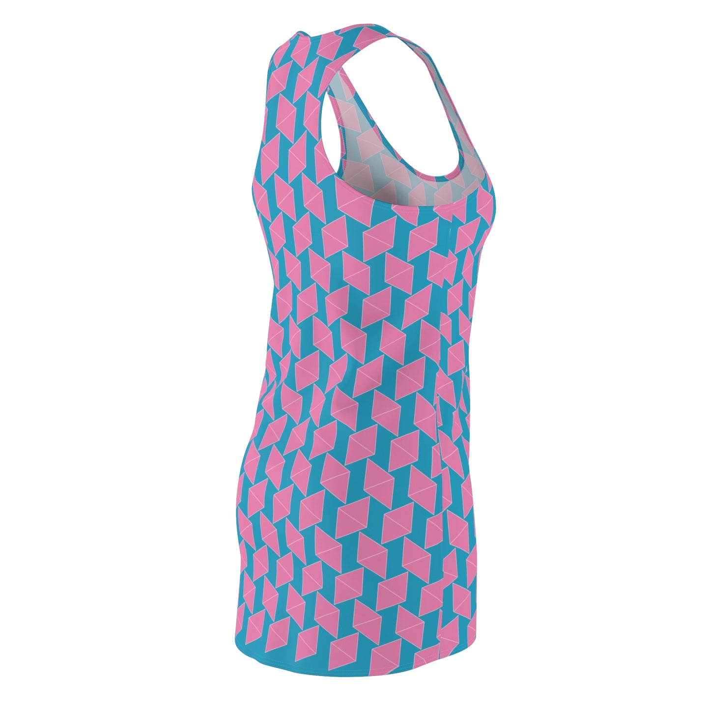 Pink Geometrie Racerback Kleid – Stylisches Sommerkleid