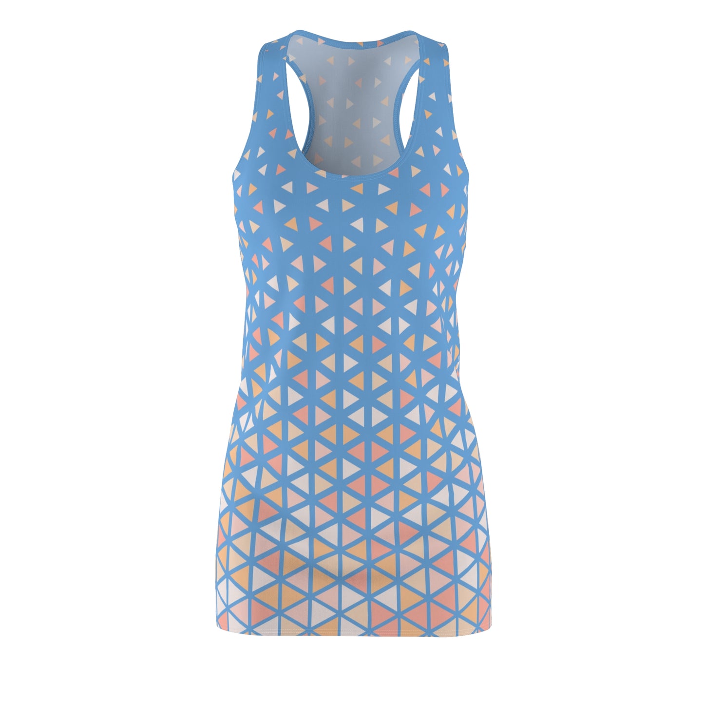 Buntes Dreieck Racerback Kleid – Trendige Sommer Damenmode