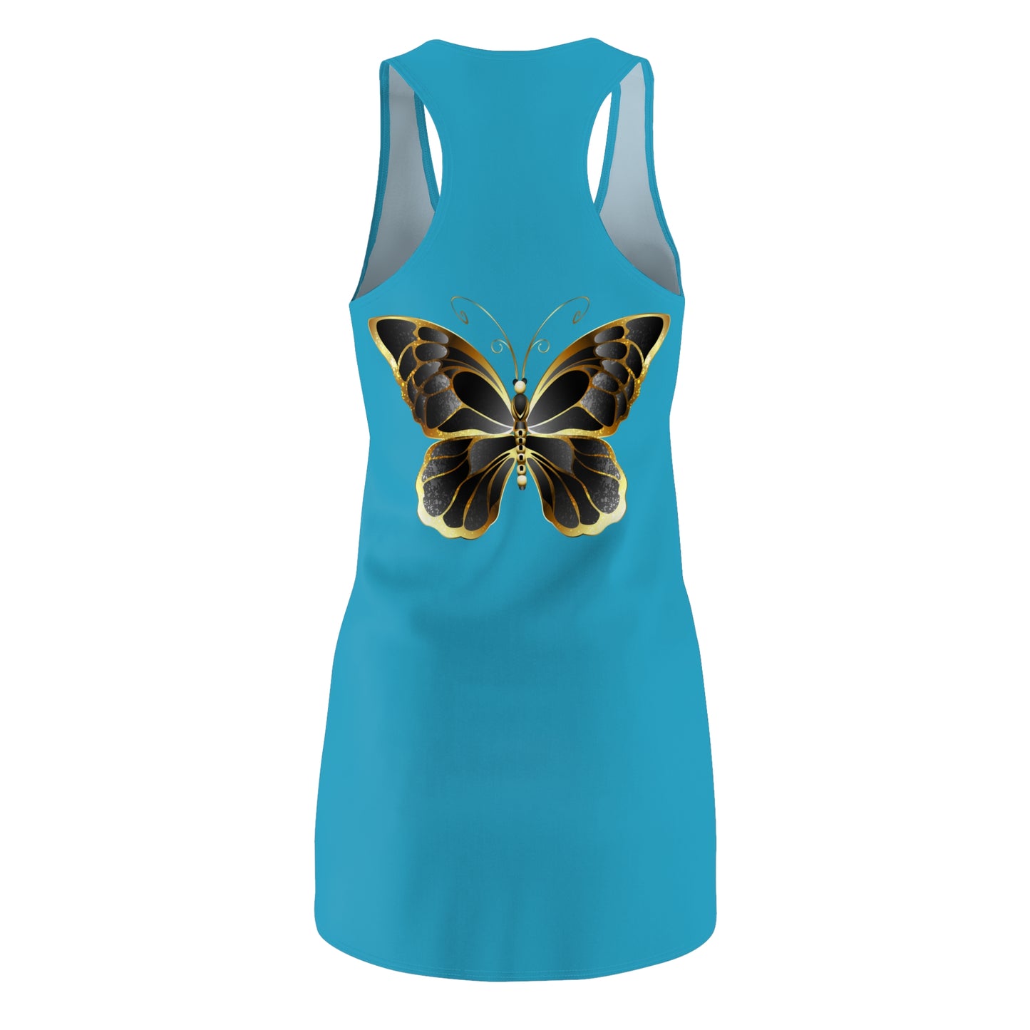 Türkis Schmetterling Racerback Kleid Sommerkleid