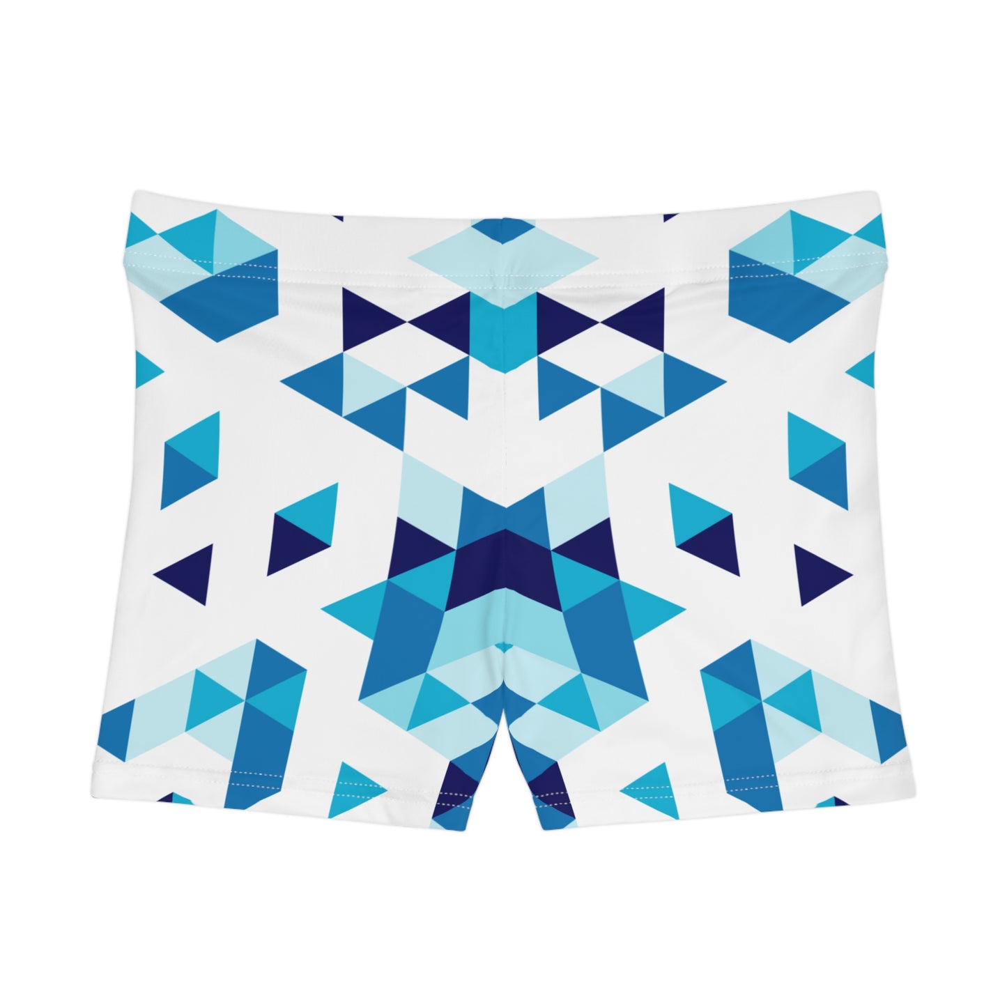 Damen Shorts Geometrisch Blau Muster Sport Sommer Lifestyle