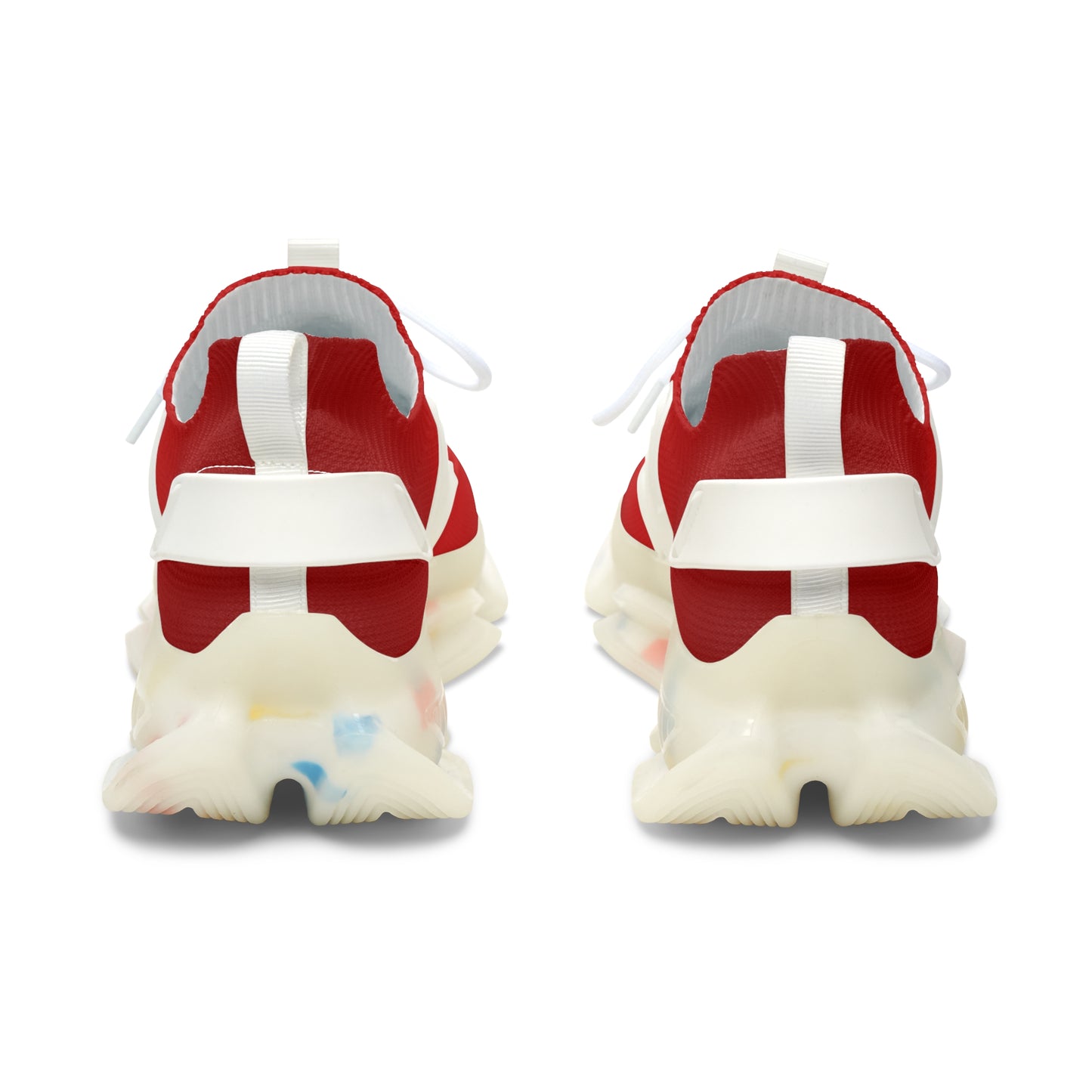 MauserDesign Damen Sneaker Rot Mesh Atmungsaktiv Bequeme Turnschuhe