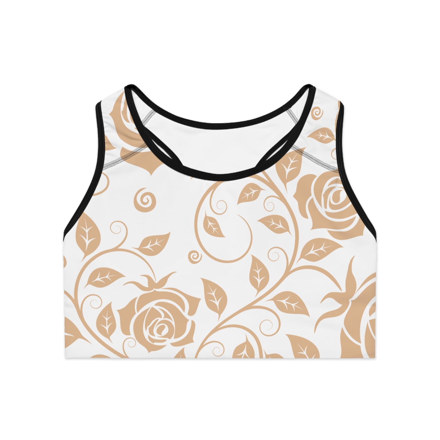 Damen Sport BH Blumenmuster Elegant Fitness Yoga Freizeit