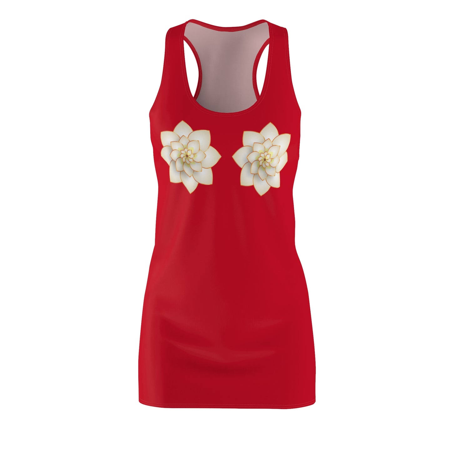 Dunkelrotes Damen Kleid Lotus Racerback Sommer Elegant Alltag Events