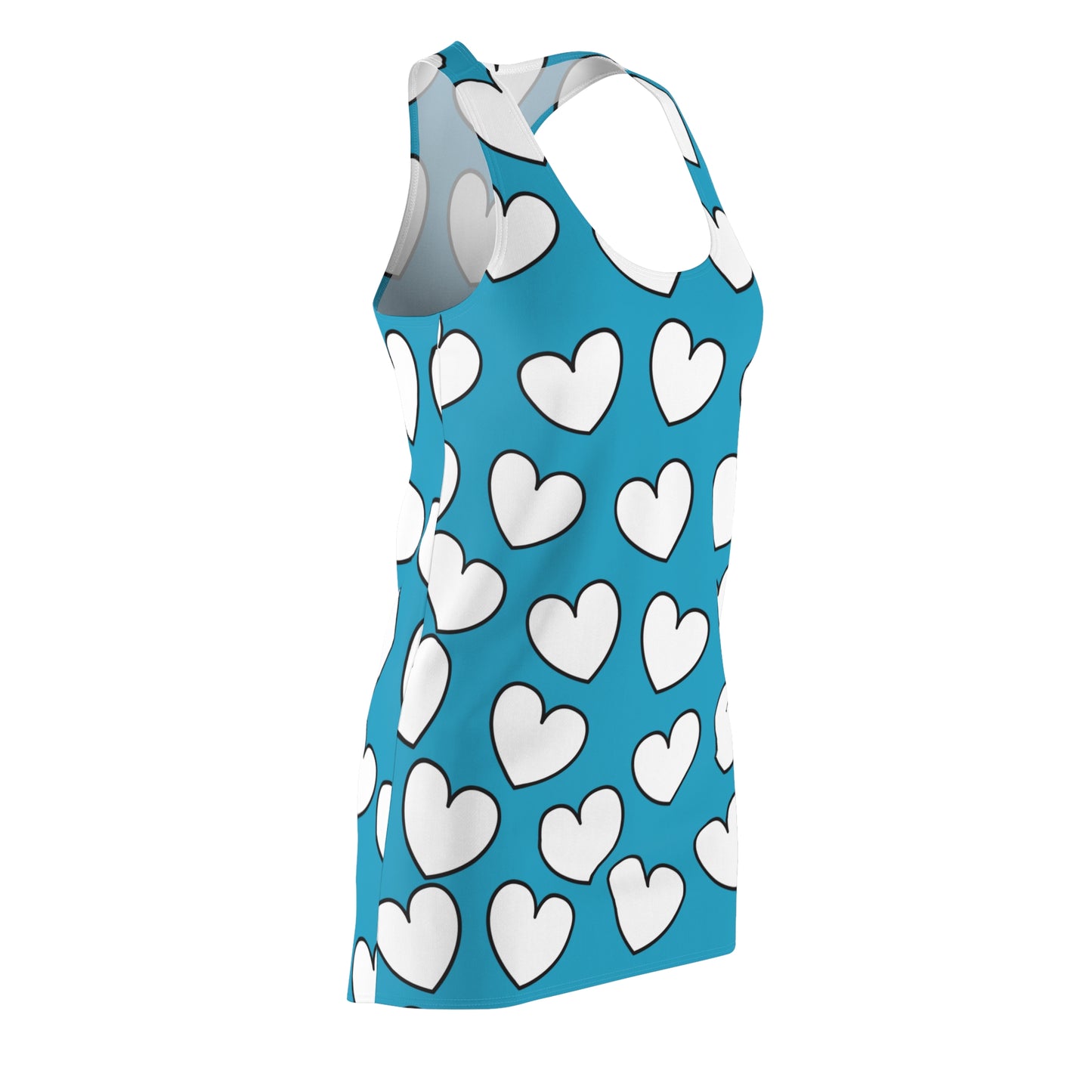 Racerback Kleid mit Herzmuster – Verspieltes Sommerkleid