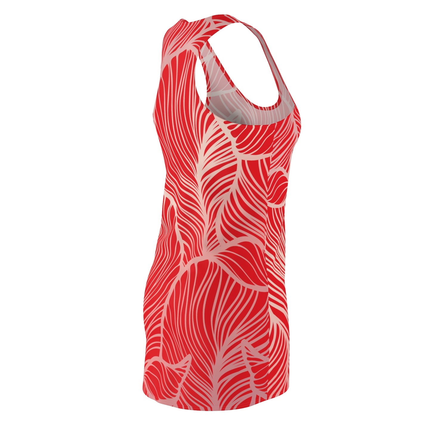 Rot Rosa Floral Racerback Kleid – Elegantes Sommerkleid