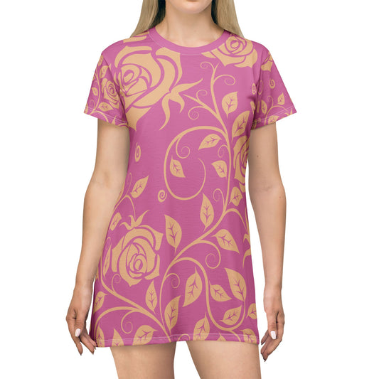 Rosanes Damen Kleid Blumen T Shirt Style Sommer Boho Casual