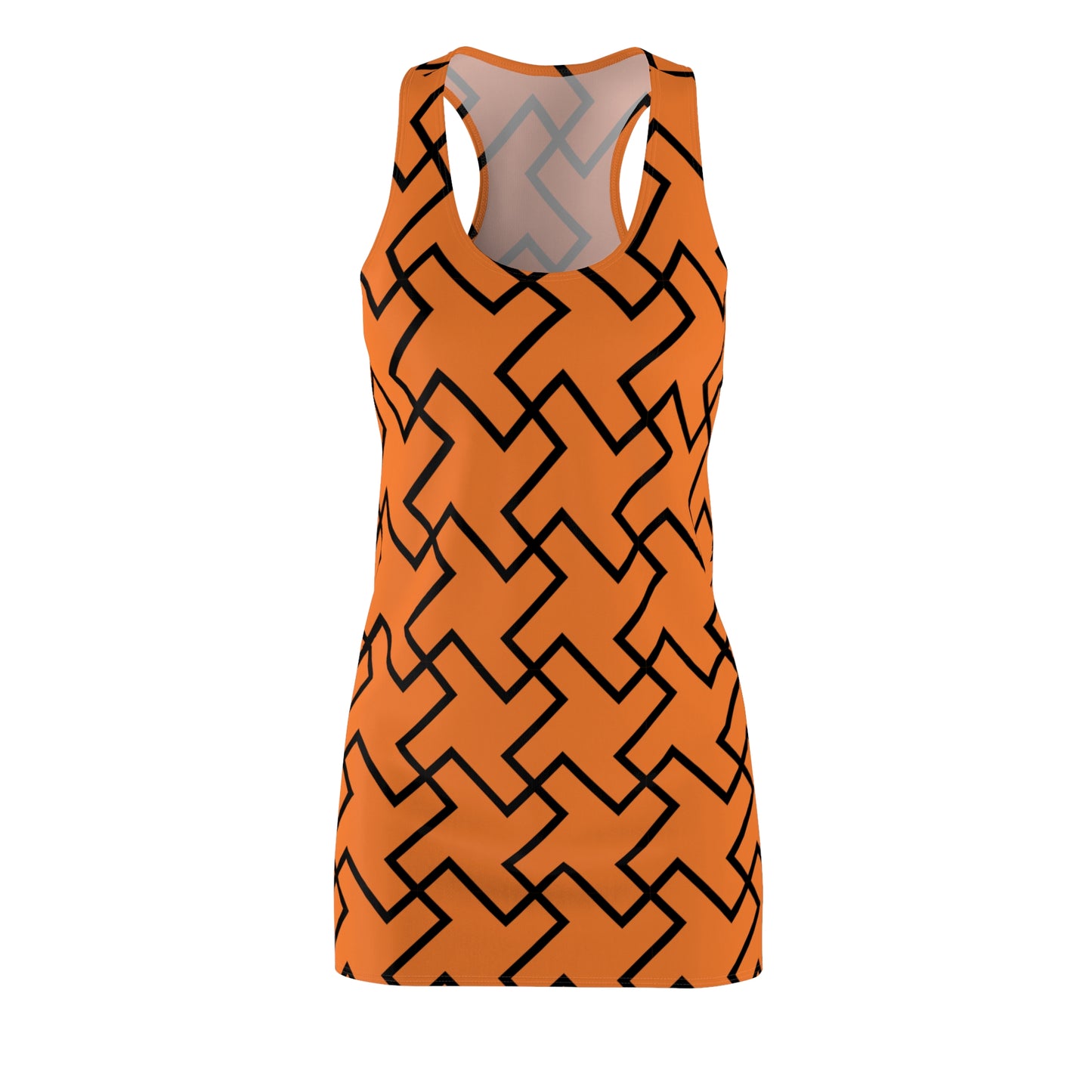 Crusta Geometrie Racerback Kleid – Modern & Bequem