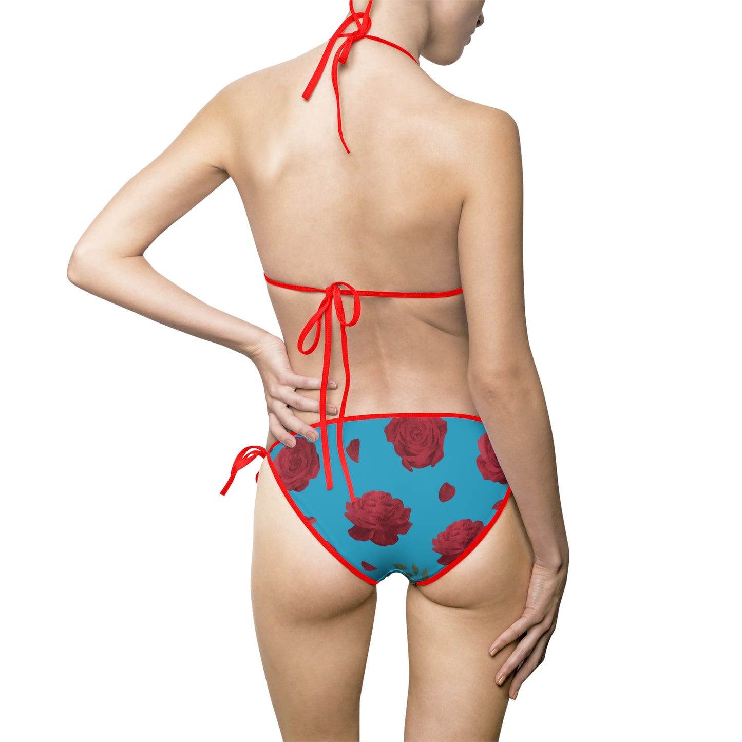Damen Bikini Floral Print Zweiteiler Push Up Strand Pool